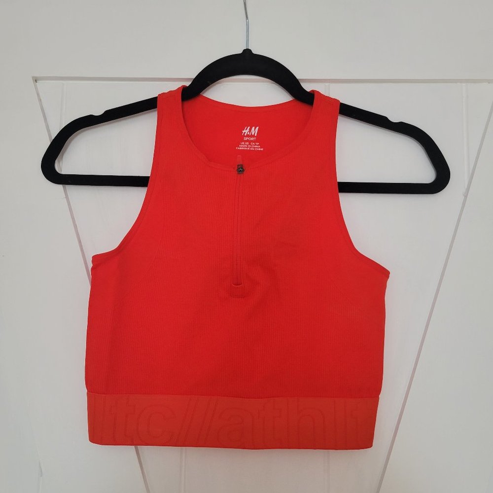H&M Red Orange Sports Crop Top